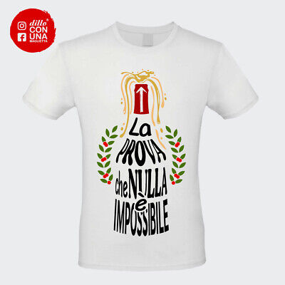 T-shirt Festa di Laurea con Grafica Divertente Nulla è Impossibile da XS a XXXL
