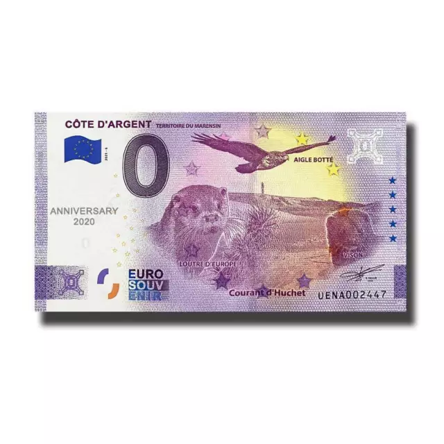 Billet Euro Souvenir UENA 2021-6 France Anniversary Cote D'Argent