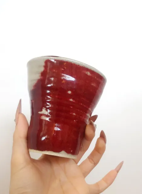 Red Solo Cup But Make It RUSTIC! Handmade Studio Pottery Cup