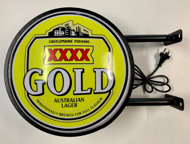 XXXX Gold Lager Beer QLD Bar Lighting Wall Sign Light LED Man Cave Father Gift