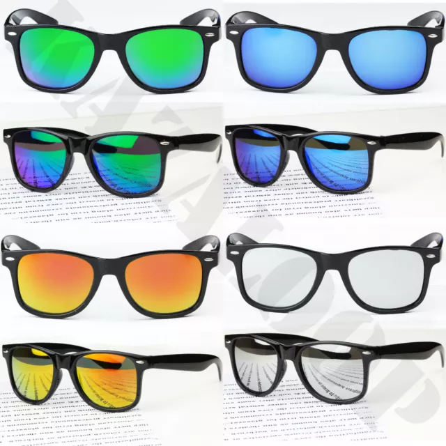 NUOVO SPECCHIO RIFLETTENTE Lenti Occhiali da Sole Quadrati Uomo Donna Completo EUR 10 19 PicClick IT