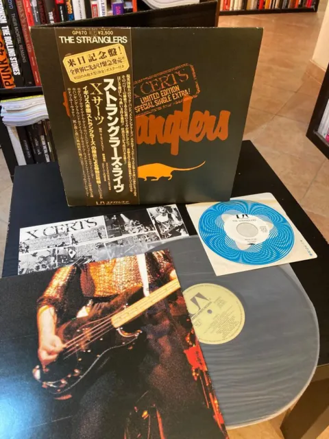 THE STRANGLERS X Certs 1979 LP + 7" SINGLE JAPAN OBI POSTER Sex Pistols PUNK
