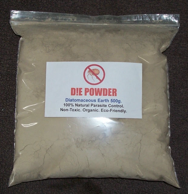 D!E POWDER DIATOMACEOUS EARTH 500g BAG ORGANIC POULTRY WORMER/RED MITE/FLEA/LICE