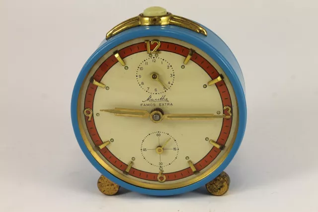 Vintage German MAUTHE Desk Alarm Clock 1960's
