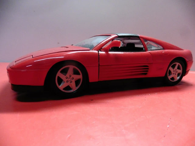 FERRARI 348 TS cabriolet fermé rouge foncé 1/18 MAISTO voiture miniature collect