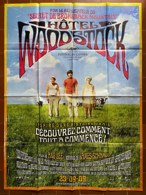 Affiche HOTEL WOODSTOCK Ang LEE Demetri MARTIN Emile HIRCSH musique 120x160cm