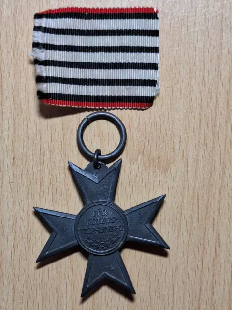 Orig. German war merrit medaille FÜR KRIEGSHILFSDIENST  incl. ribbon + marker F