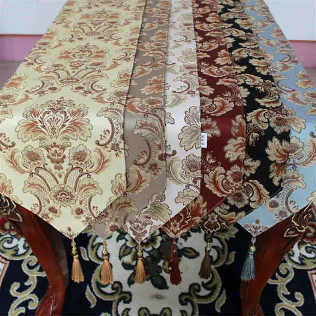 Jacquard Chemin de Table Floral Nappe Cuisine Dîner Décor Maison Vintage Style