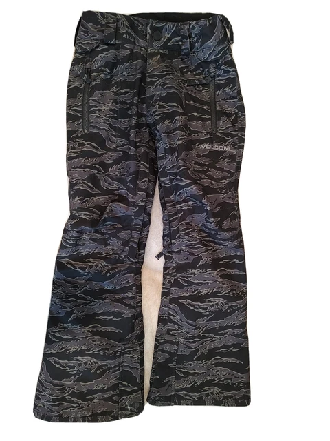Volcom Snowboarding True To This XS Ski Snowboard Pants, Gray Patterned