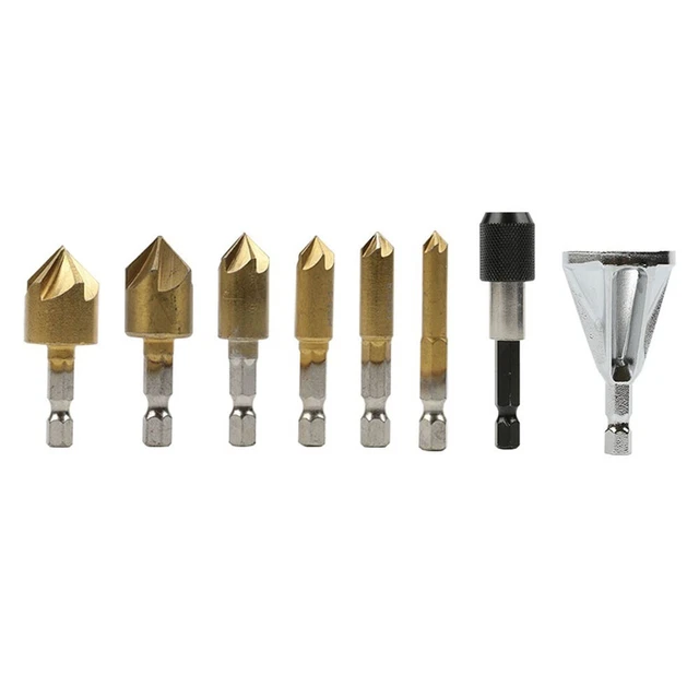 Robusto trapano svasatore conico rivestito in titanio HSS set bit per smusso ordinato