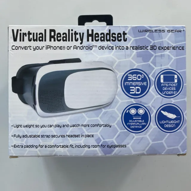 Virtual Reality Headset by Wireless Gear Realistic 3D Experience Model G0391