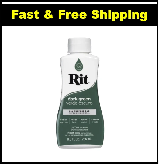 Rit All Purpose Liquid Dye, Dark Green, 8 Fl. Oz.