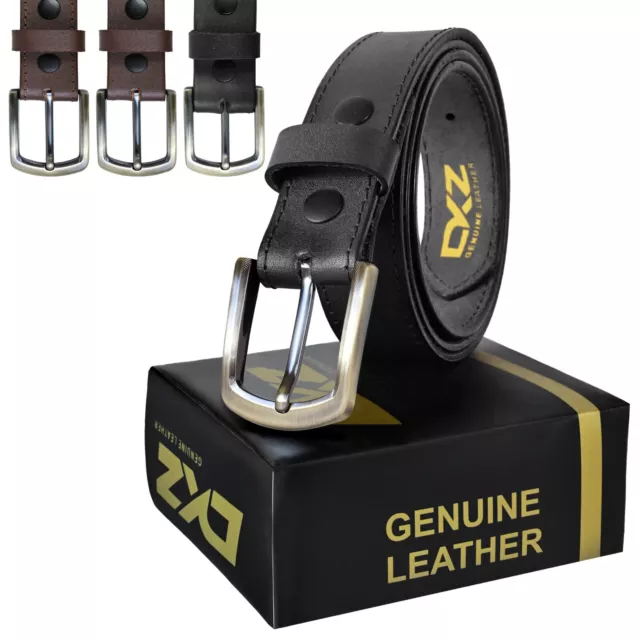 LEATHER BELTS 100% GENUINE Black / Brown 30'' to 72'' waist sizes (BKL-02)