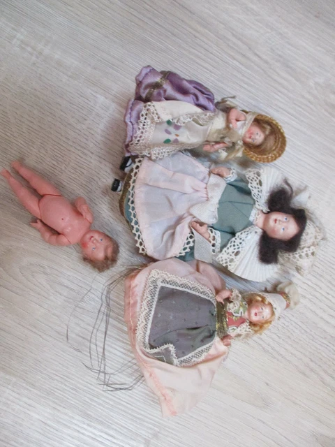 POUPEE ANCIENNE : Couple De Petites Poupées Anciennes Yeux Dormeurs EUR POUPEE ANCIENNE : Couple De Petites Poupées Anciennes Yeux Dormeurs EUR