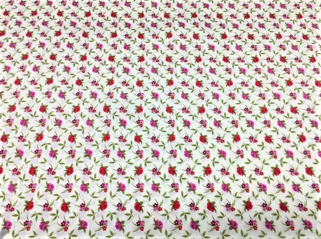 Tessuto per tappezzeria loneta misto cotone stampato coordinato fiorellini e rig