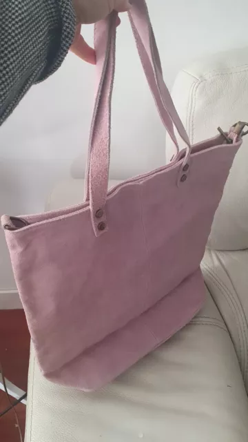 bolso de piel grande shopper bag Tasche rosa sab borsa color primavera 2023