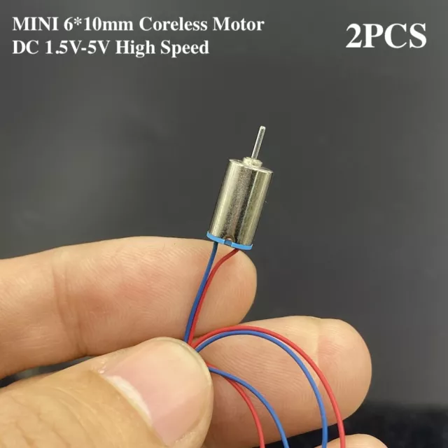 2PCS 0610 6mm*10mm DC 1.5V 3V 3.7V High Speed Micro Coreless Motor Toy RC Drone