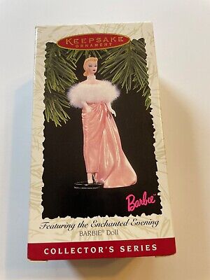 Hallmark Series # 3 Barbie Doll Ornament Enchanted Evening Pink Gown 1996 NIB