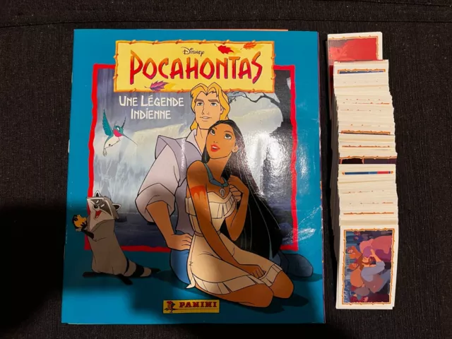 Set Complet  Vignettes + Album Vide Panini Pocahontas Disney 1995 Rare