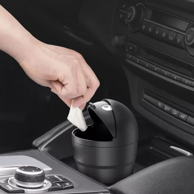 Trash Can Auto Trash Bin With Lid Leak-Proof Car Trash Can Portable Car Dustbin