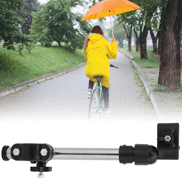 (Cycling Bicycle Umbrella Bracket)Silver Thicken Stainless Steel Bike Sunshade U