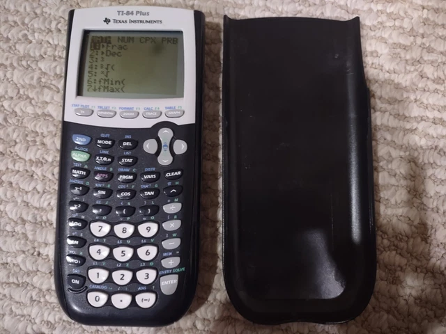 Texas Instruments TI-84 Plus Black Graphing Calculator with Cover Tested Working