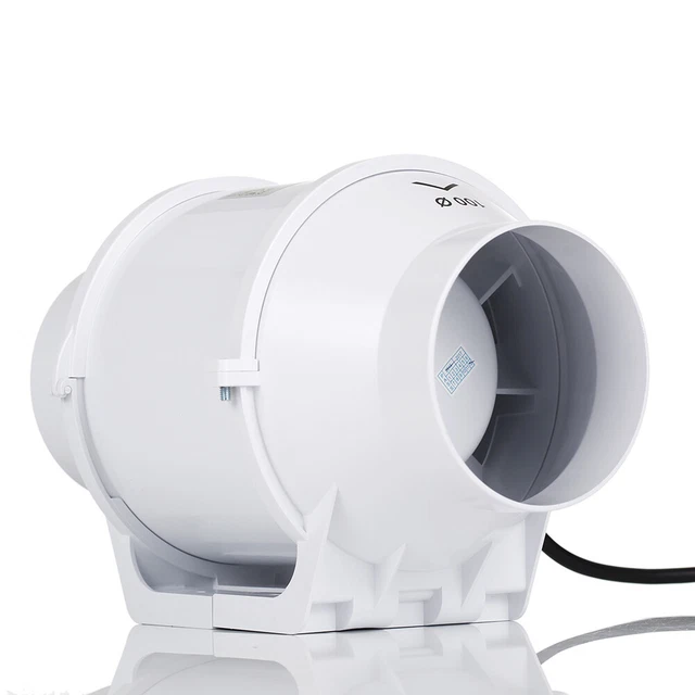 4'' INLINE DUCT Fan Mixed Flow Ventilation Blower Extractor Exhaust Fan ...