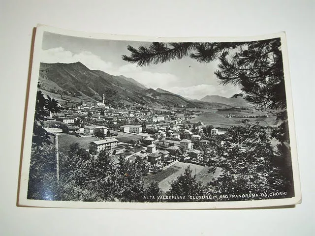 Cartolina Clusone ( Alta Valle Seriana ) - Panorama generale 1967