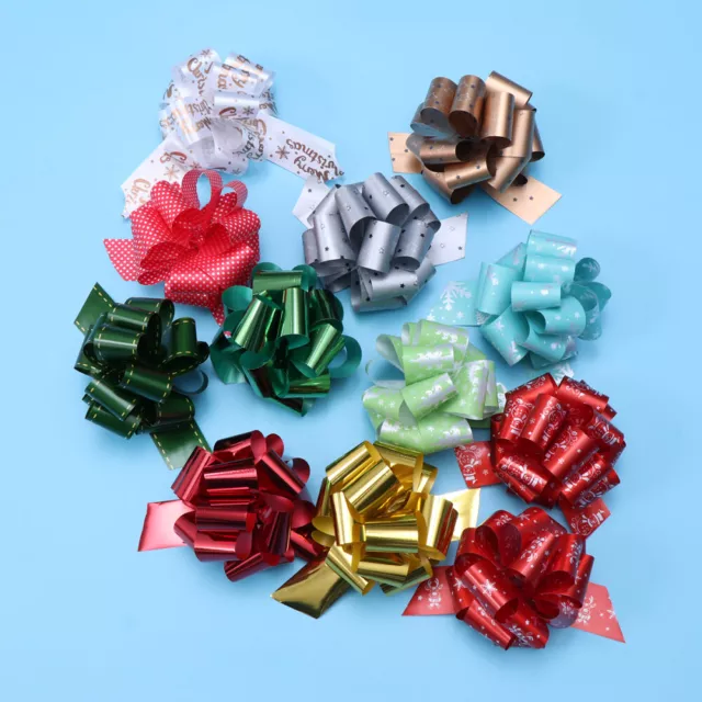 36 Pcs Basket Bow Christmas Ribbon Pull Flower Bows Gift for Birthday Assorted