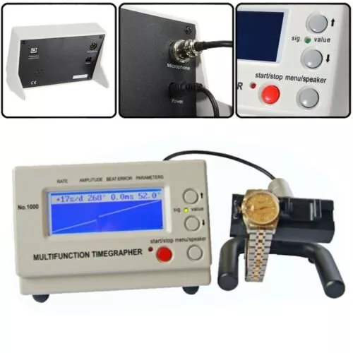 New NO.1000 Multifunction Timegrapher Watch Timing Machine Frequency Tester Tool