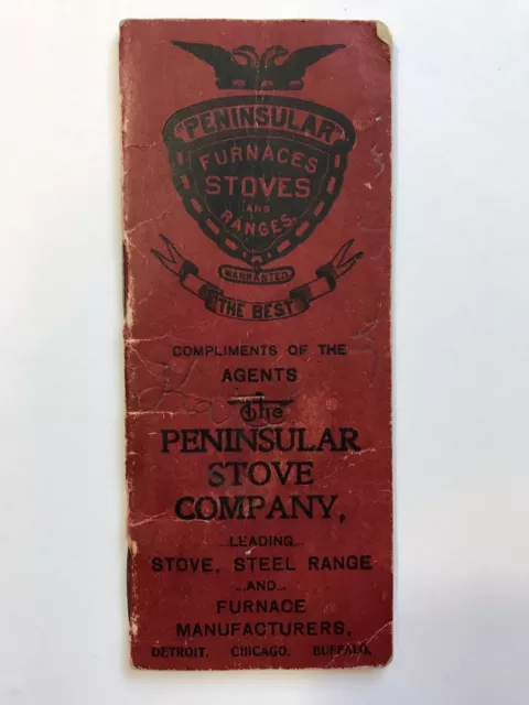 Peninsular Stove Co Detroit Chicago Buffalo Steel Range Furnace Manufactures Pad