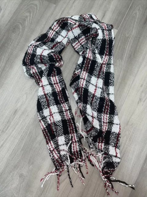 Free People X Women's Loveland Plaid Fringe Scarf Large Oversized Scarf 2