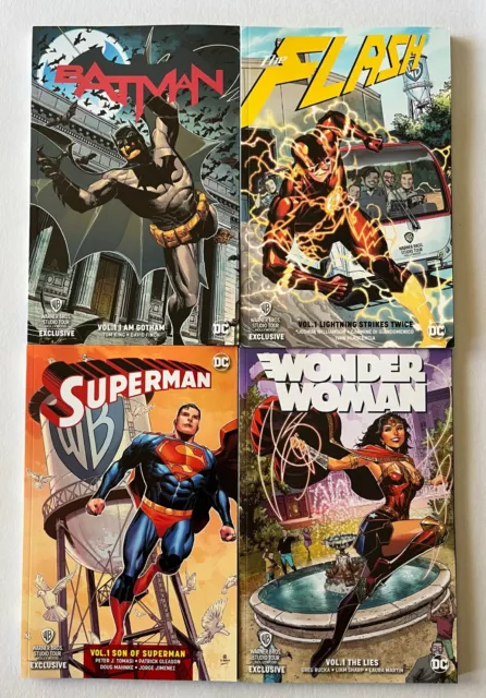 Dc: Warner Bros Studio Tour Exclusive Tp Lot 4: Batman Flash Superman Wonder Wmn