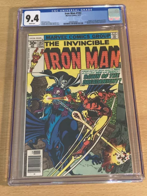 Invincible Iron Man 102 (1977) - Marvel Comics key 1st Dreadknight - CGC 9.4 NM