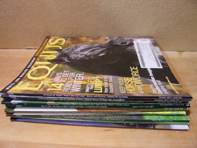 Equus horse Magazine Lot Of 12 complete year 2012 412-423