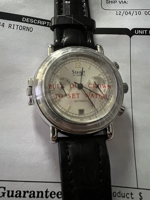 STAUER 1944 RITORNO Automatic 27 Jewel Brushed Polished
