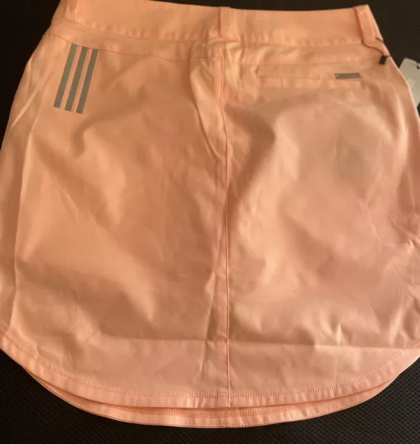 ADIDAS ladies golf skort, Peach 8 BNWT Rrp £39.99 2