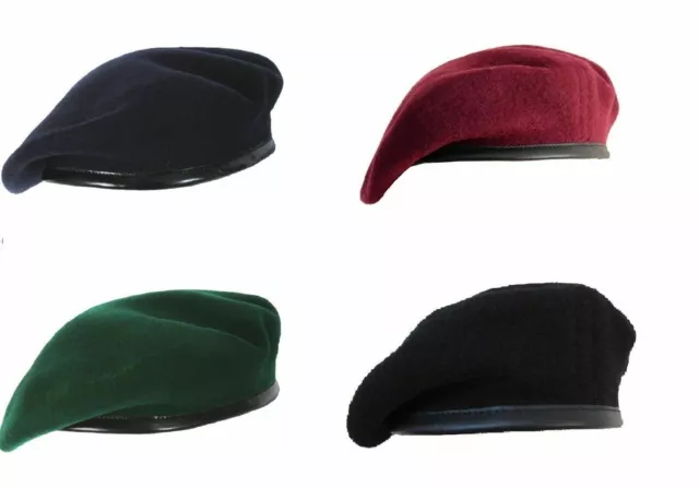 Boina Gorra Sombrero Lana Militar Ejército Francés Hombre Mujer Azul Negro...