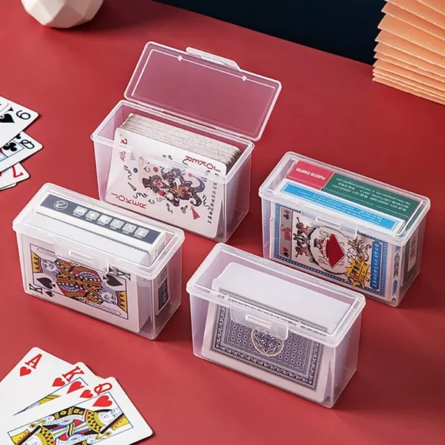 Playing Card Storage Box Clear Card Deck Case Organizers for Game Card Storage