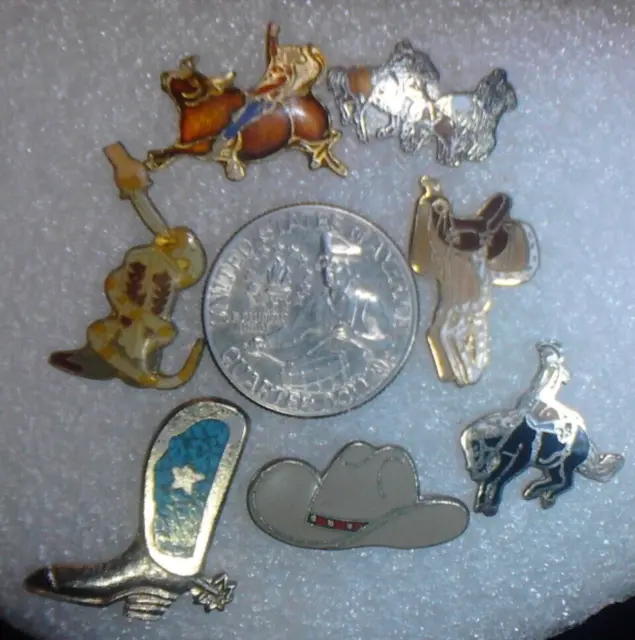 Cowboy / Rodeo hat / lapel pins Lot 8 qty 7