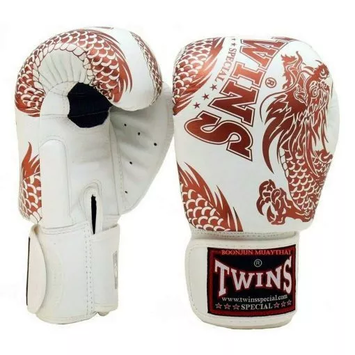 Twins Special Boxing Gloves FBGVL3-49 Copper/White Muay Thai MMA Kickboxing