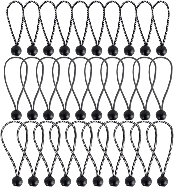 30 Pack Ball Bungee Cords for Gazebo, Tarp, Shelter, Cargo