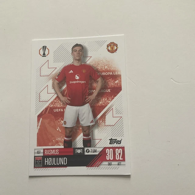 RASMUS HOJLUND MATCH Attax 2025/2025 Manchester United 24/25 Topps