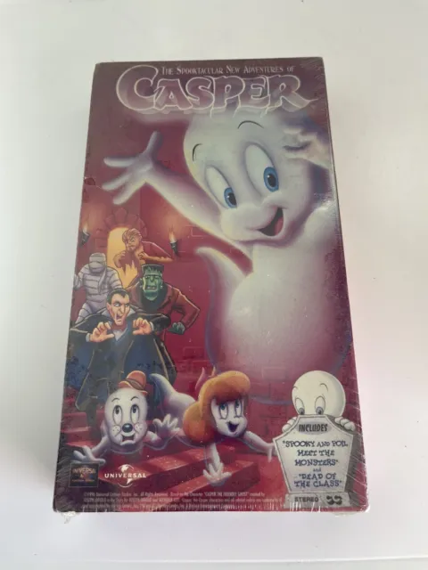 Casper VHS The Spooktacular Adventures New Sealed 1996 Cartoon Spooky