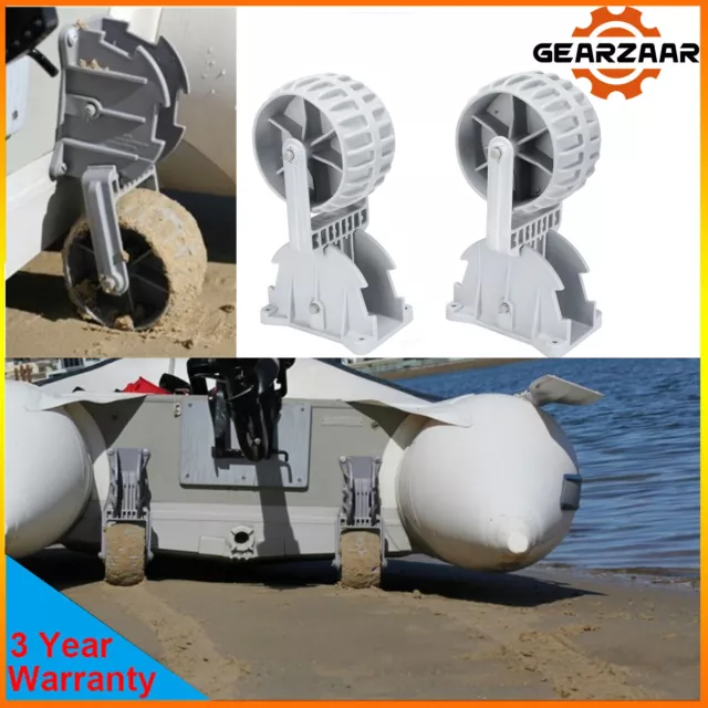 Inflatable Boat Launching Wheels Flipup Dinghy Wheeler Nylon Ribs Towing Wheels