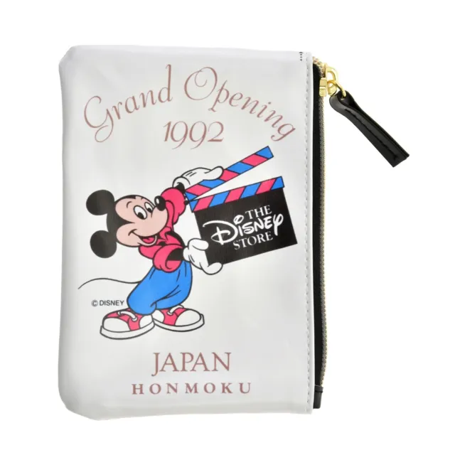 Disney Store Japan 30th Anniversary. Mickey Mouse Flat Pouch Honmoku Store.