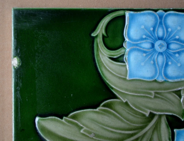 Alfred Meakin - Antique Art Nouveau Majolica Tile C1900 2