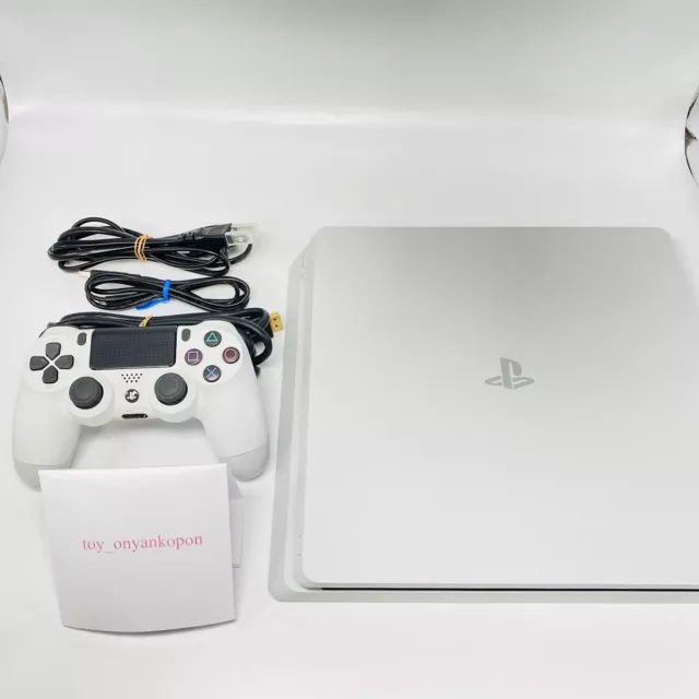 PS4 PlayStation 4 Sony Slim 1TB Glacier  White Console JP