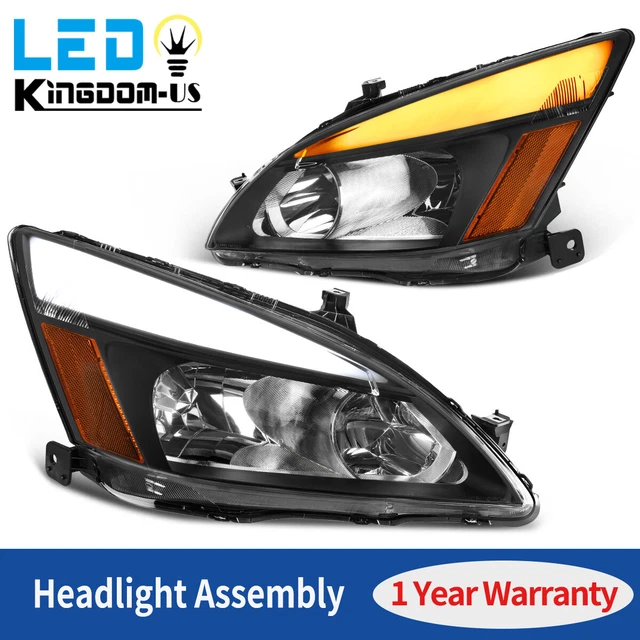 LED DRL SWITCHBACK Sequential Headlights For 20032007 Honda Accord