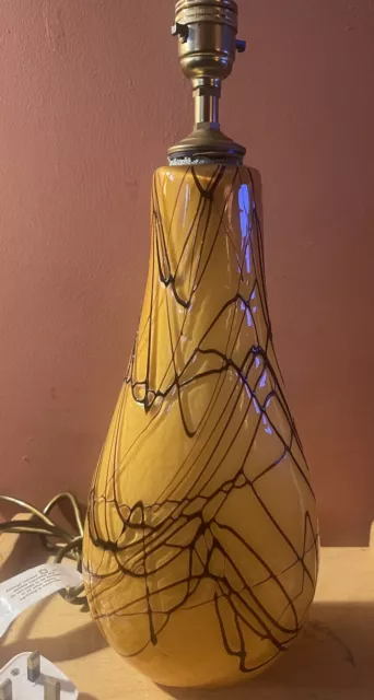 Studio Crafted Cased Art Glass Vase Converted To Table Lamp